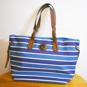 NWOT DOONEY & BOURKE Periwinkle Striped Nylon Tote